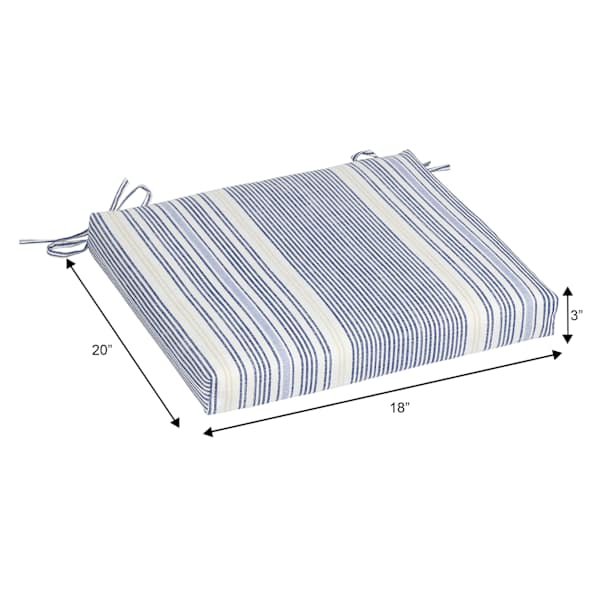 Calisto Pinstripe Outdoor Square Seat Cushion