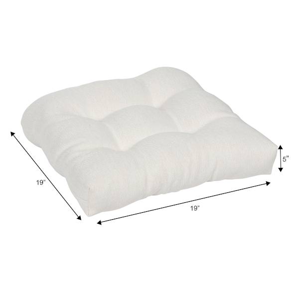 Tristan Heather Premium White Outdoor Wicker Seat Cushion