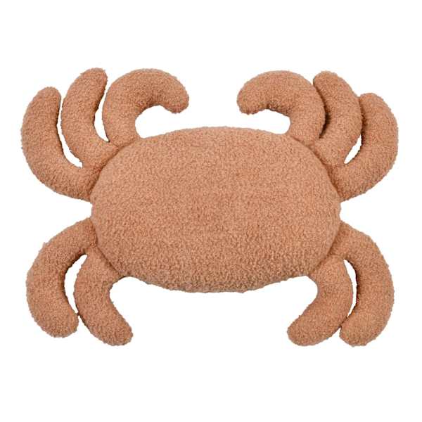 Honeybloom Blue Boucle Crab Shaped Throw Pillow