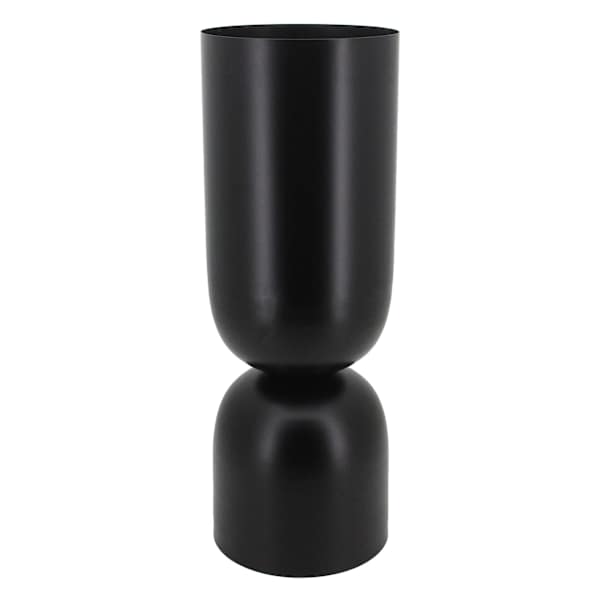 Black Metal Double Vase, 28"