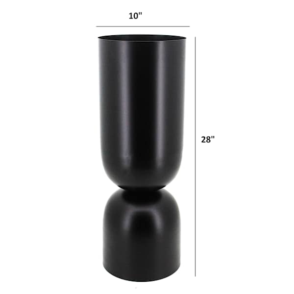 Black Metal Double Vase, 28"