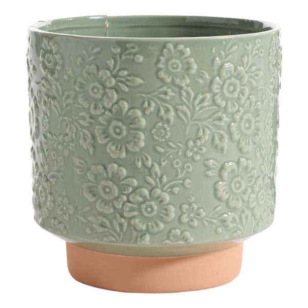 Honeybloom Indoor Cassia Green Flower Planter, 7"
