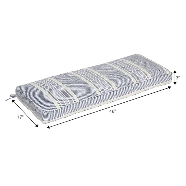Calisto Pinstripe Outdoor Bench Cushion