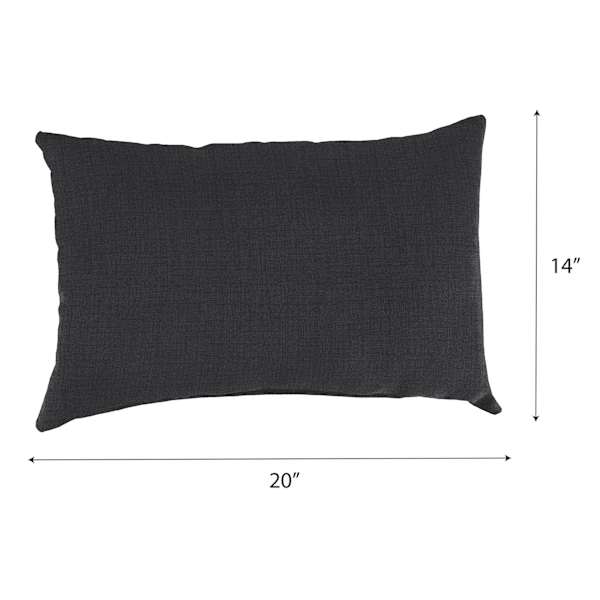 Sorvino Ash Premium Lumbar Outdoor Throw Pillow, 14x20