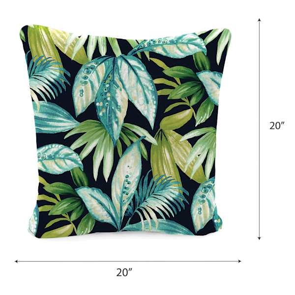 Seneca Navy Blue Oversized Square Outdoor Throw Pillow, 20"
