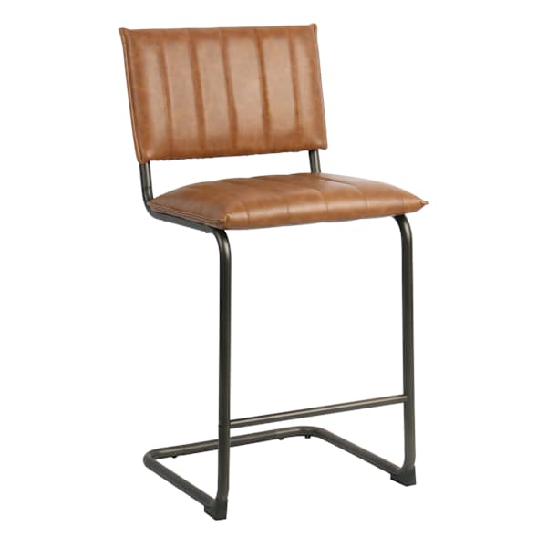 Crosby St. Luka Faux Leather Counter Stool, Light Brown