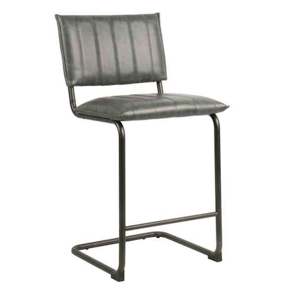 Crosby St. Luka Faux Leather Counter Stool, Grey