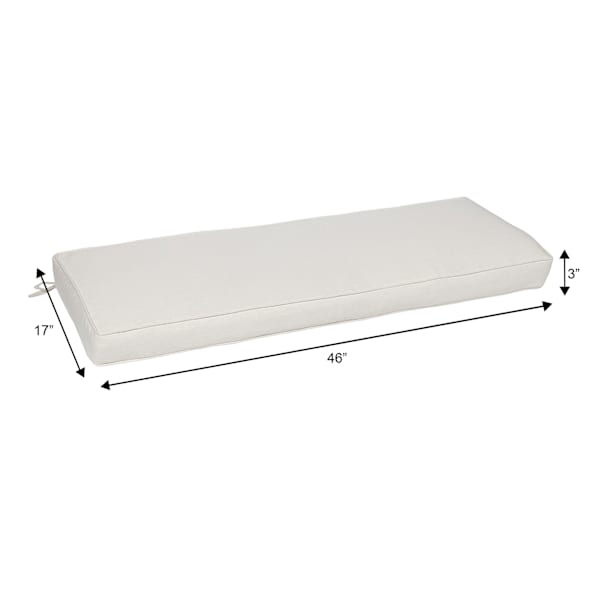 Tristan Heather White Premium Outdoor Bench Cushion