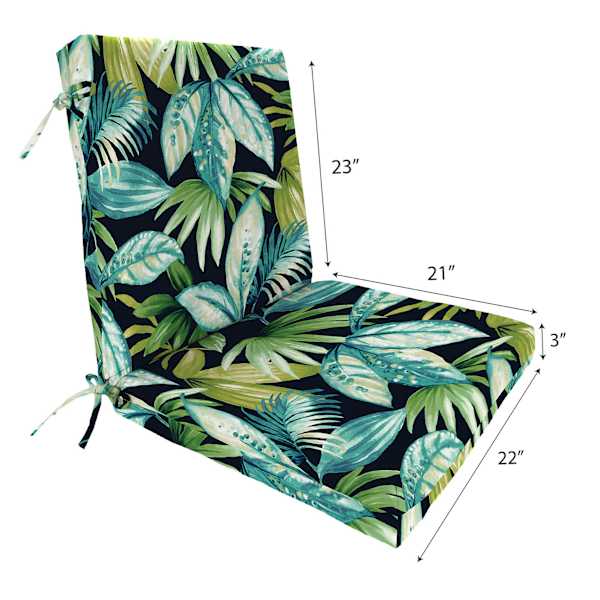 Seneca Navy Blue Single Outdoor Hinged Cushion