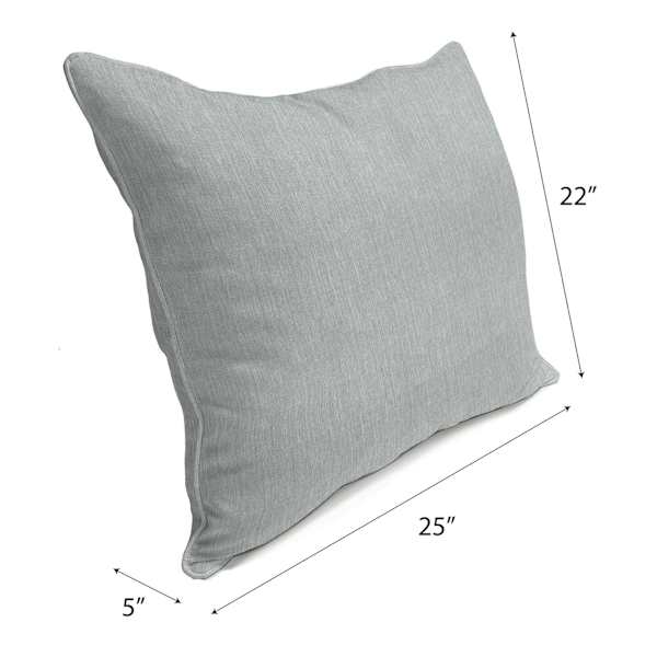 Tahiti Silver Outdoor Corded Back Cushion