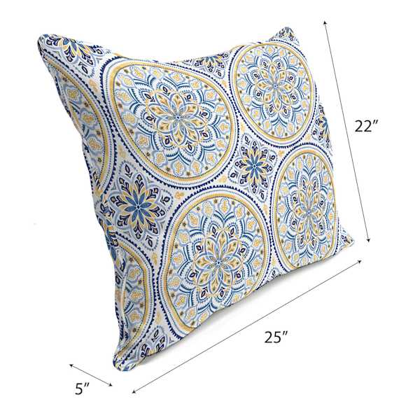 Castille Multicolor Outdoor Corded Back Cushion