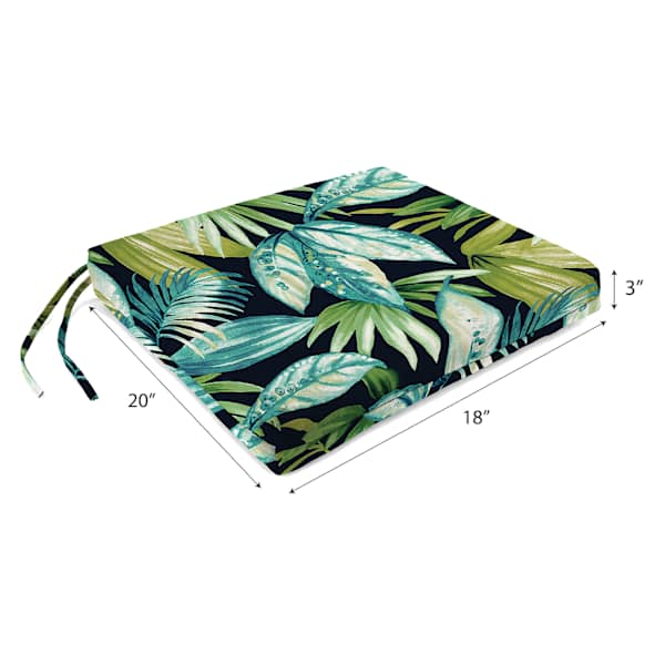 Seneca Navy Blue Outdoor Square Seat Cushion