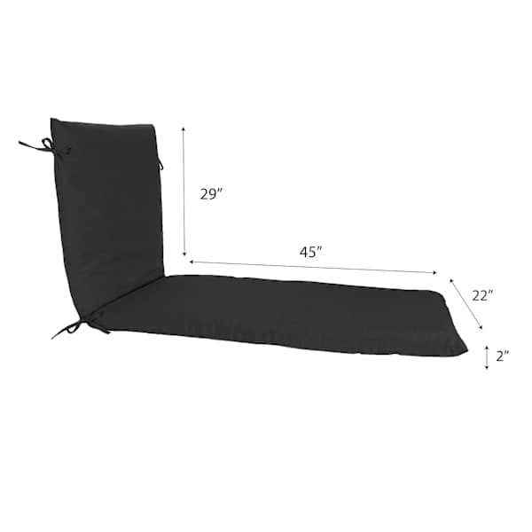 Crosby St. Sorvino Ash Premium Outdoor Chaise Lounge Cushion