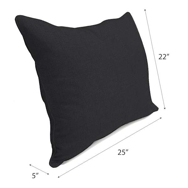 Crosby St. Sorvino Ash Premium Outdoor Corded Back Cushion