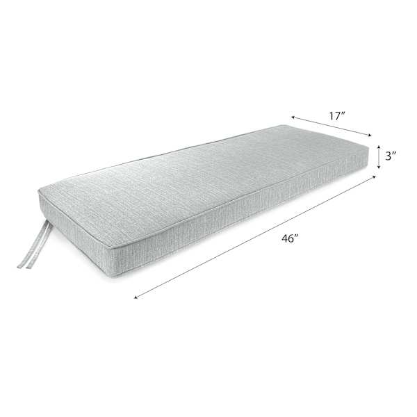 Tahiti Silver Outdoor Bench Cushion