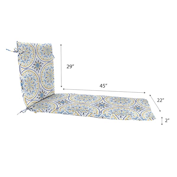Castille Multicolor Outdoor Chaise Lounge Cushion