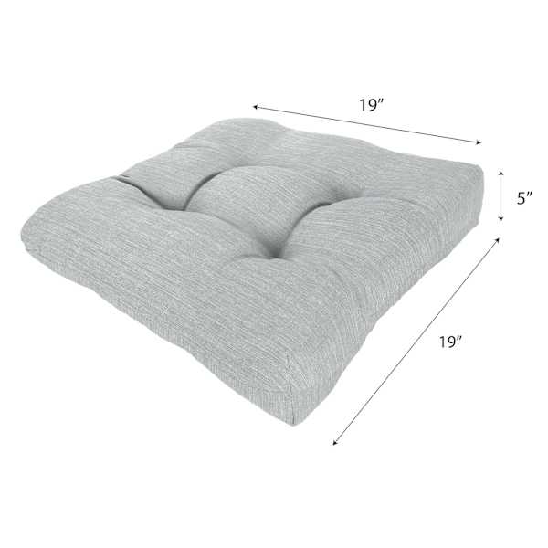 Tahiti Silver Outdoor Wicker Seat Cushion