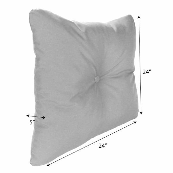 Tahiti Silver Outdoor Tufted Back Cushion