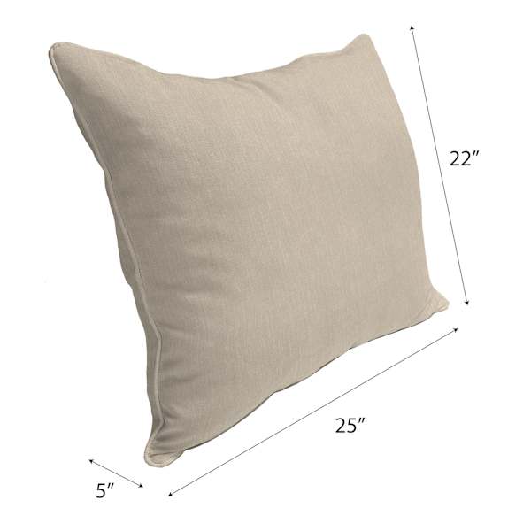 Tahiti Beige Outdoor Corded Back Cushion