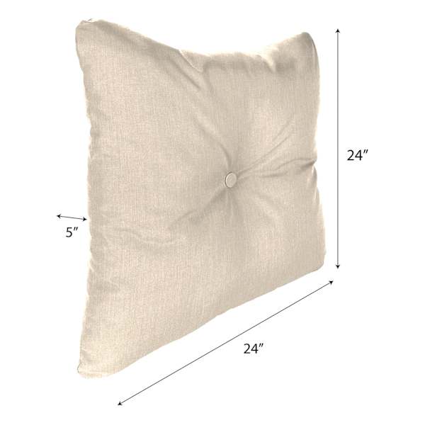 Tahiti Beige Outdoor Tufted Back Cushion