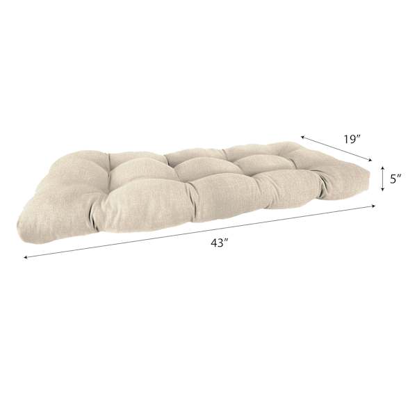 Tahiti Beige Outdoor Wicker Settee Cushion