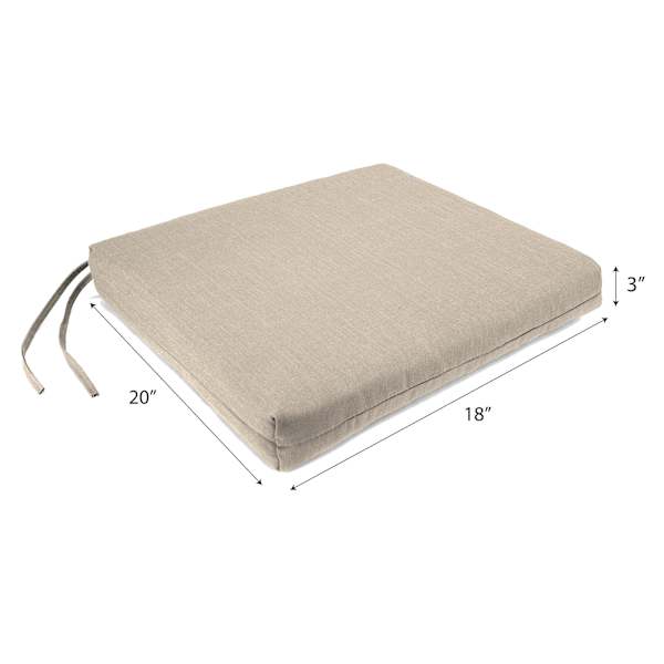 Tahiti Beige Outdoor Square Seat Cushion