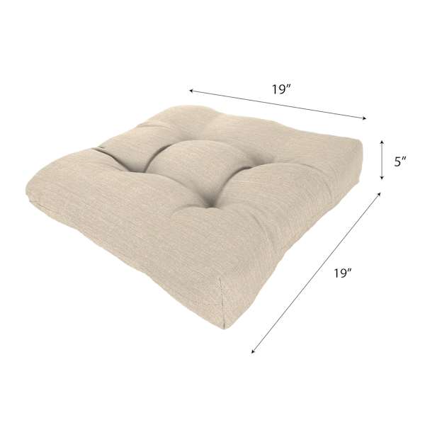 Tahiti Beige Outdoor Wicker Seat Cushion