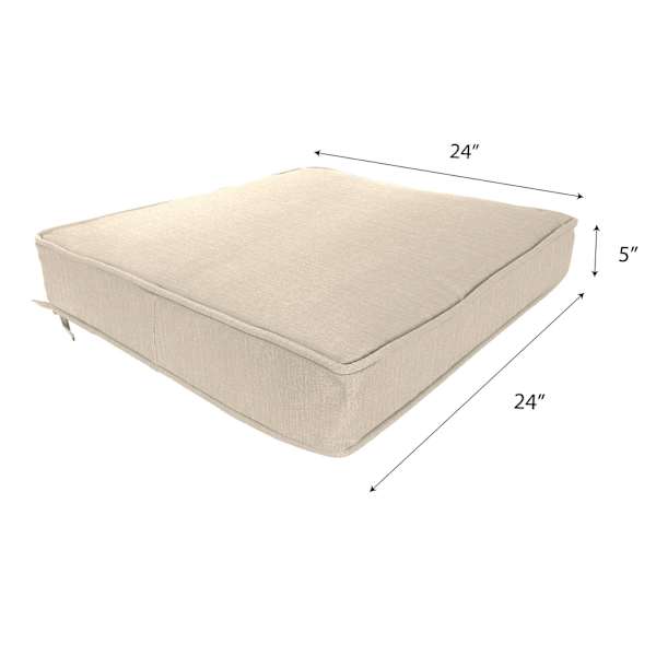 Tahiti Beige Outdoor Deep Seat Cushion