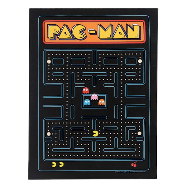Pacman Game Screen Canvas Wall Art, 12x16