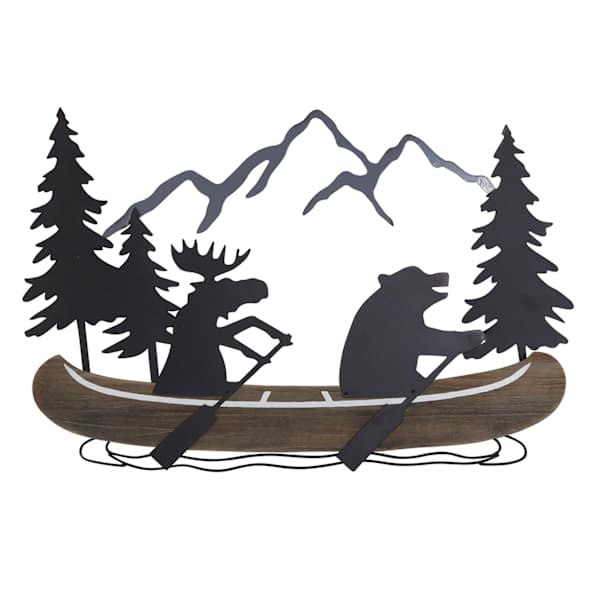 Lake & Lodge Lake Metal Wall Art, 23.5x16