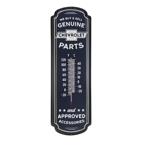 Die Cut Tin Thermometer Chevrolet