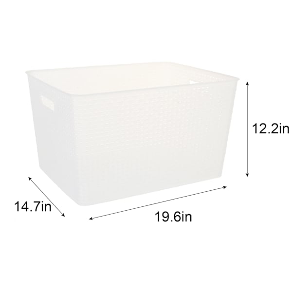 Clear Crossover Weave Storage Basket, XX-Large