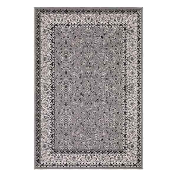 (D625) Barnes Grey Traditional Area Rug, 7x9