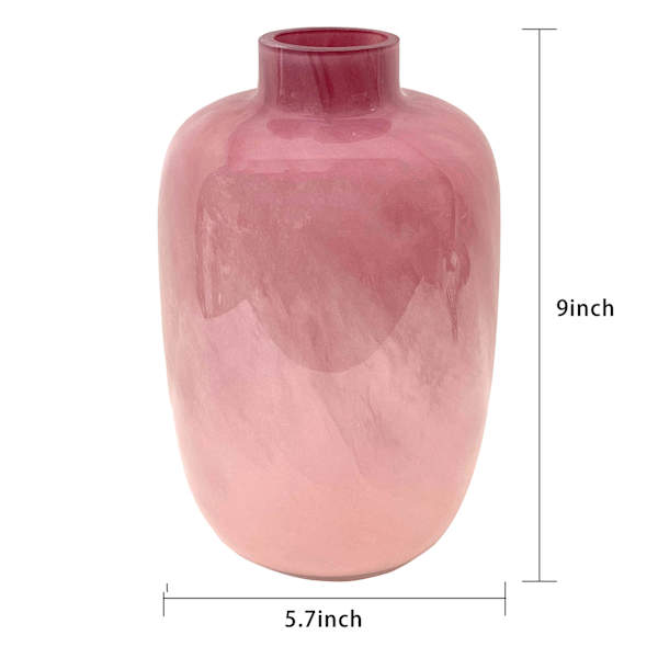 Pink Glass Vase, 6x6