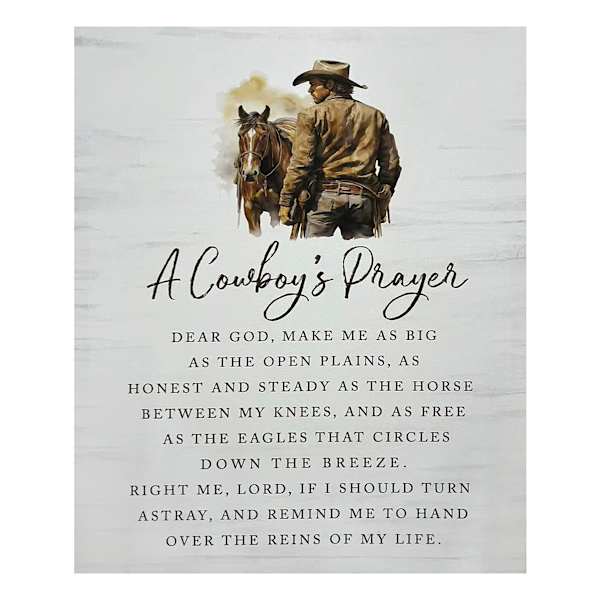 A Cowboys Prayer Canvas Wall Art, 16x20