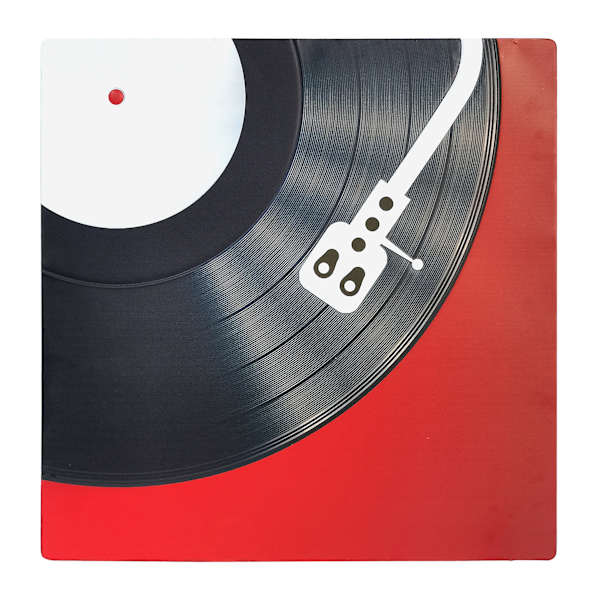 Vinyl Record Metal Wall Art, 18"