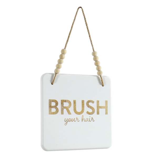 Metal Brush Wall Art, 8"