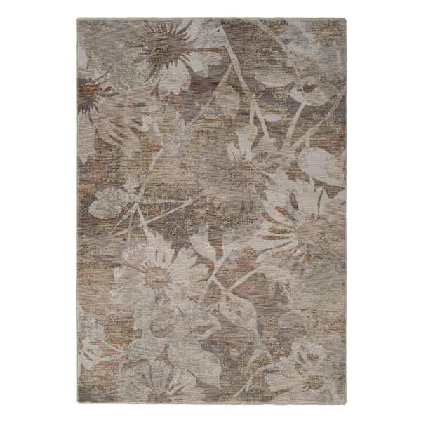 (A540) Diaz Beige Floral Area Rug,  8x10