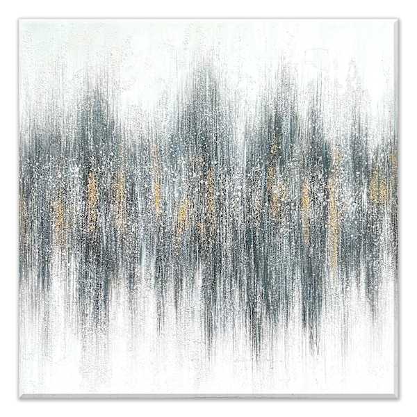 Silver Beats Textured Canvas Wall Art, 40"