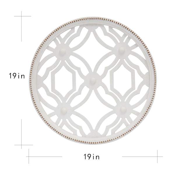 Providence White Cut Out Wooden Wall Art, 19"
