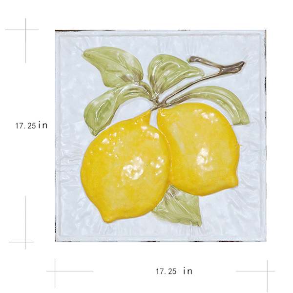 Providence Lemon Metal Wall Art, 17"