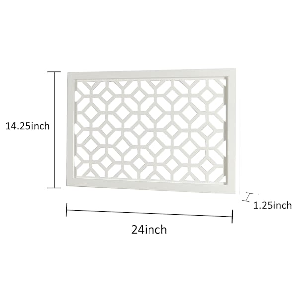 Providence White Cut Out Wooden Wall Art, 24x14