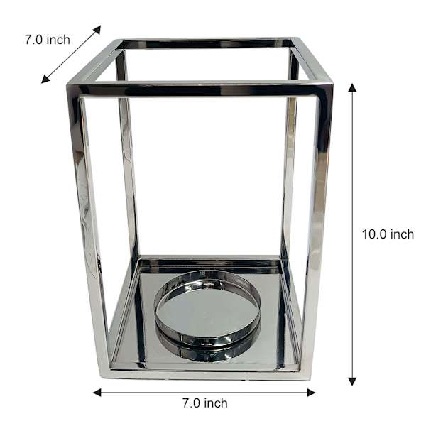 Chrome Hurricane Candle Holder, 10"