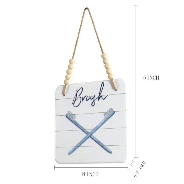 Bath Metal Wall Art, 8"