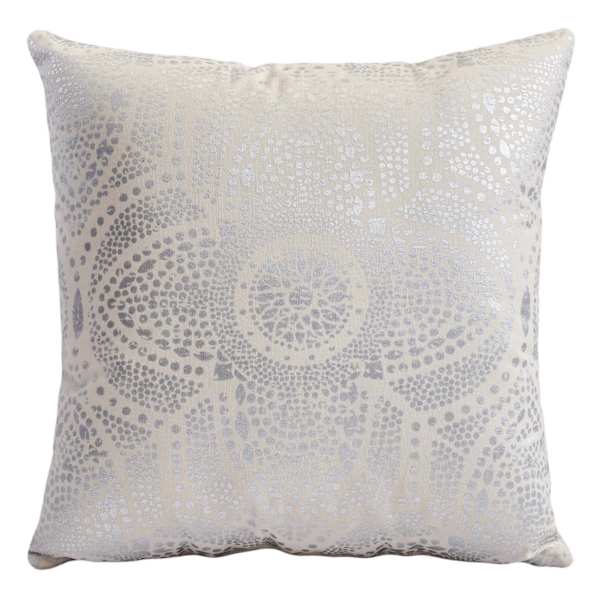Found & Fable Neutral Arabesque Print Throw Pillow, 18"