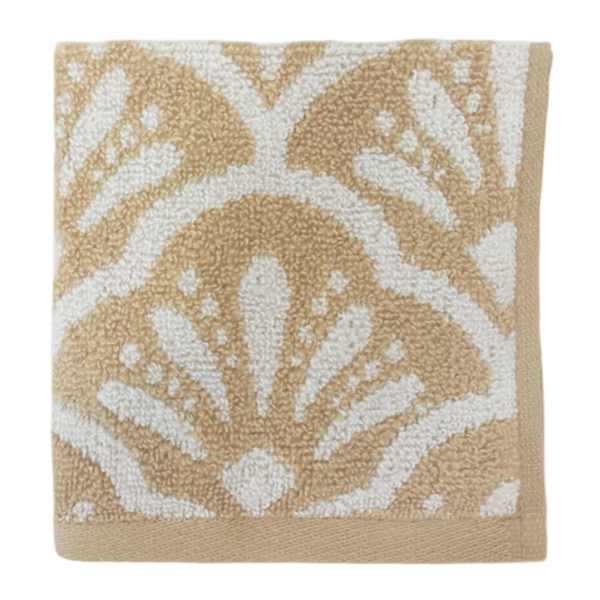Providence Luxury Jacquard Sesame Washcloth, 13"