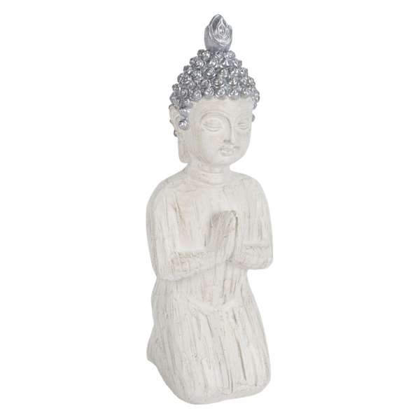 White Buddha Figurine, 4.5x4.7x12.8