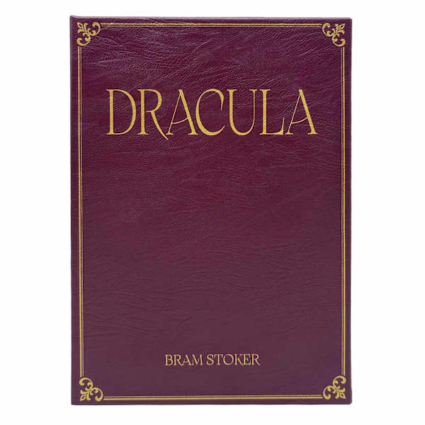 Dracula Red Faux Leather Book Box, 11"