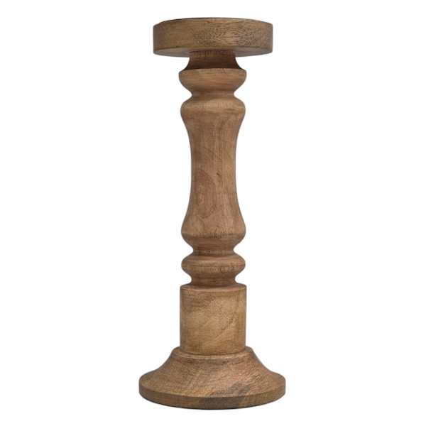 Honeybloom Mango Wood Candle Holder, 12"