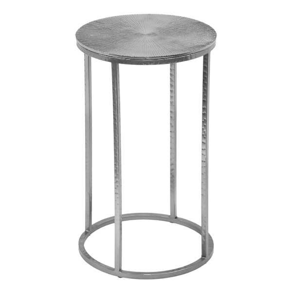 Juno Metal Accent Table, Silver